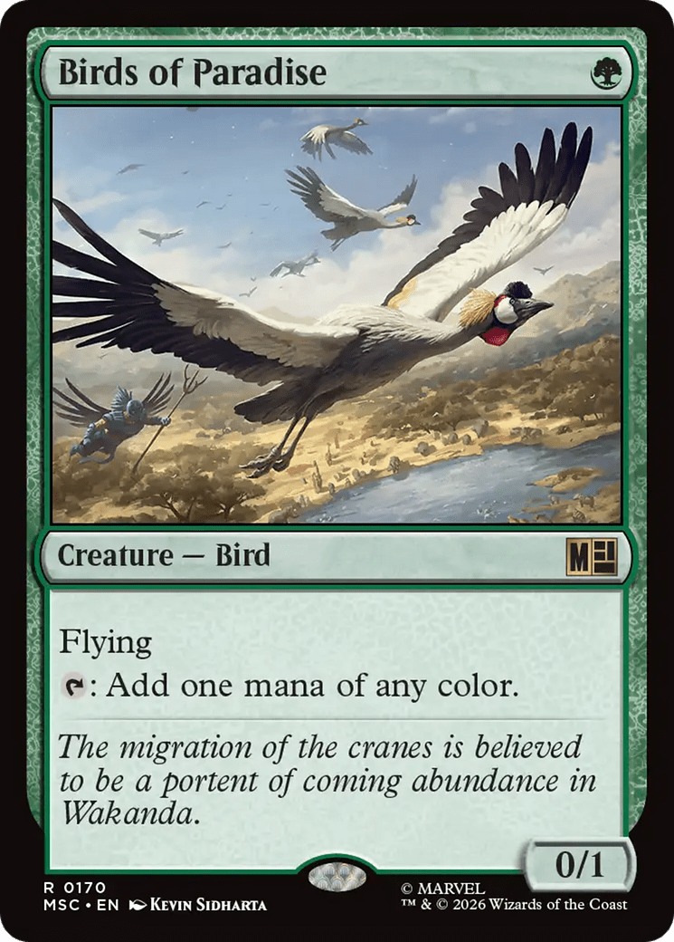 Birds of Paradise (Surge Foil) [Marvel Super Heroes Commander] MTG Single Magic: The Gathering  | Multizone: Comics And Games