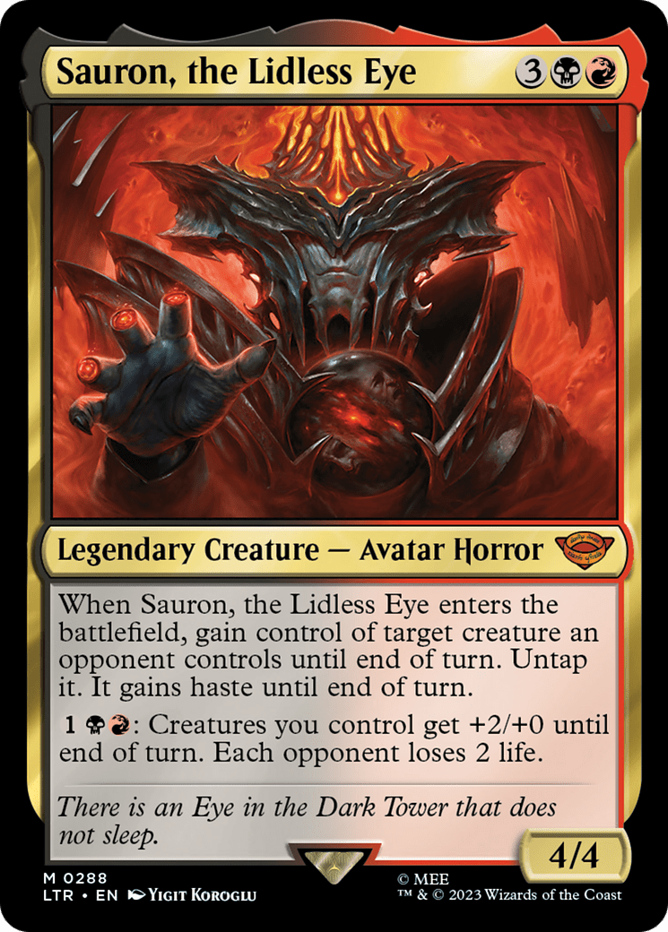 Sauron, the Lidless Eye [The Lord of the Rings: Tales of Middle-Earth] MTG Single Magic: The Gathering  | Multizone: Comics And Games
