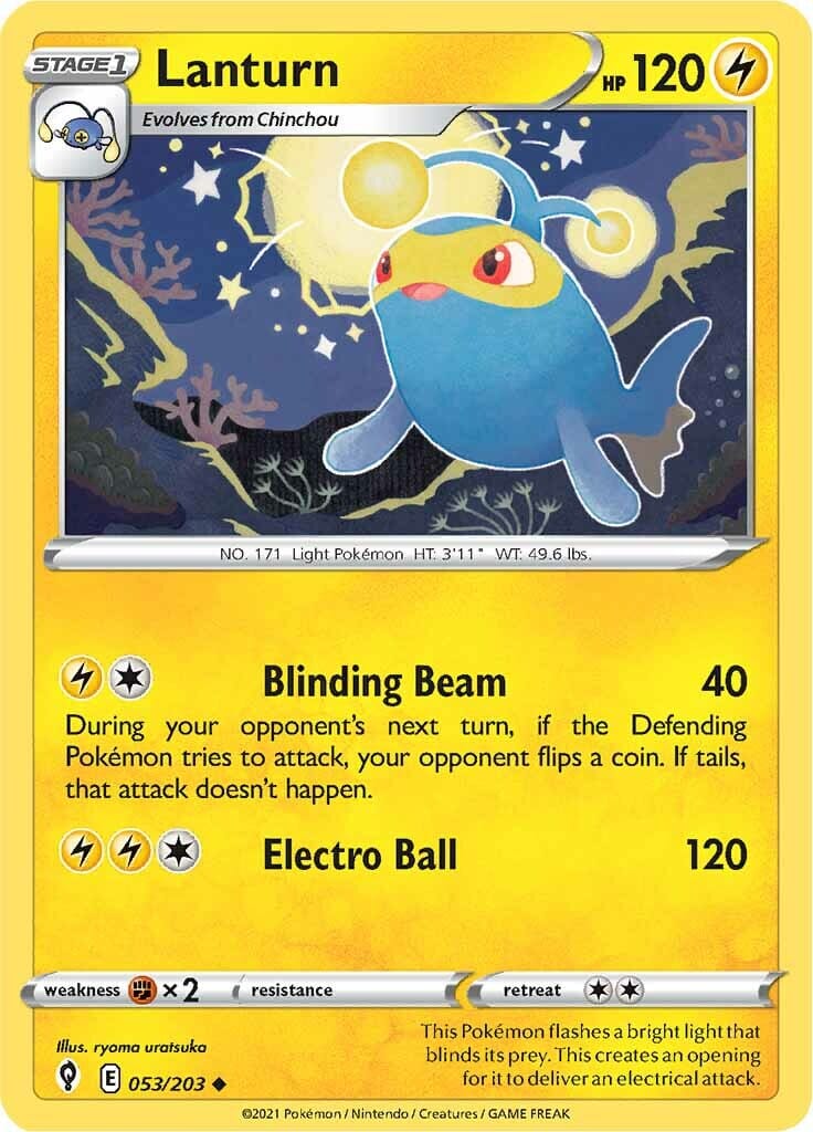 Lanturn (053/203) [Sword & Shield: Evolving Skies] Pokemon Single Pokémon  | Multizone: Comics And Games
