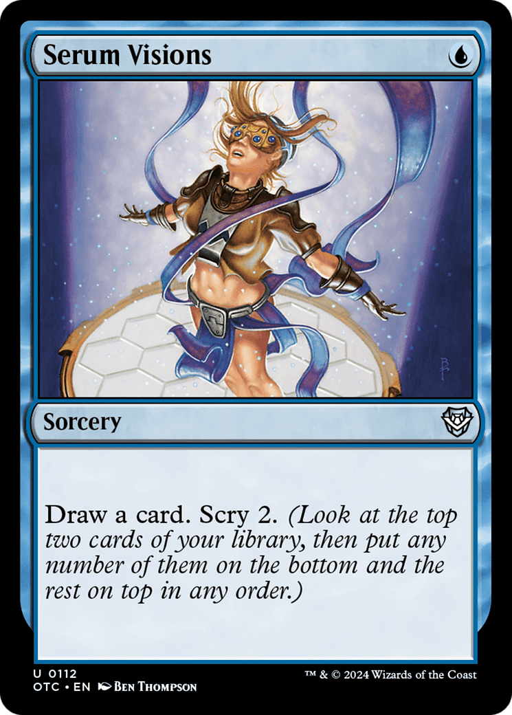 Serum Visions [Outlaws of Thunder Junction Commander] MTG Single Magic: The Gathering  | Multizone: Comics And Games