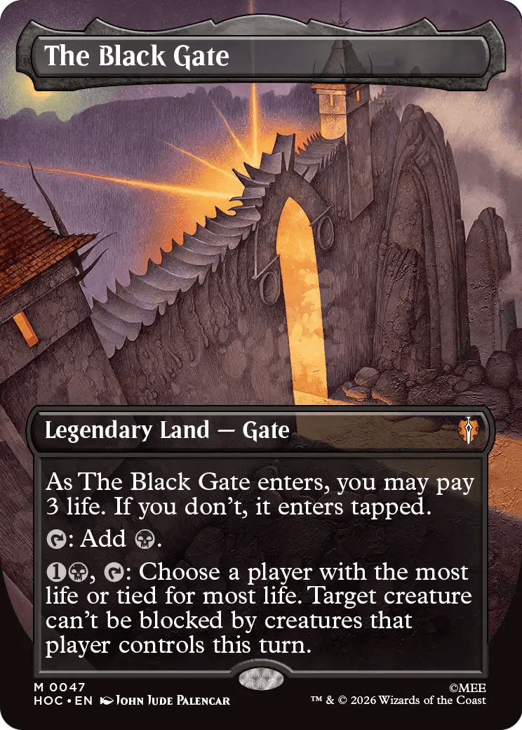 The Black Gate (Borderless) [The Hobbit: Eternal-Legal] MTG Single Magic: The Gathering  | Multizone: Comics And Games