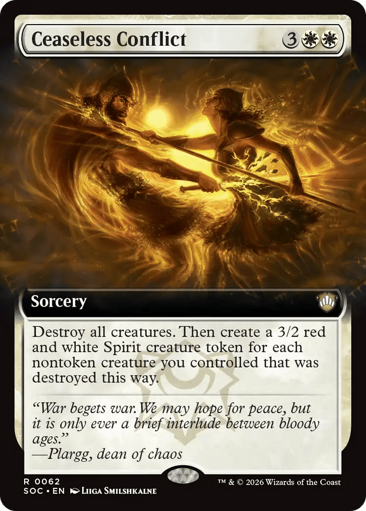 Ceaseless Conflict (Extended Art) [Secrets of Strixhaven Commander] MTG Single Magic: The Gathering  | Multizone: Comics And Games