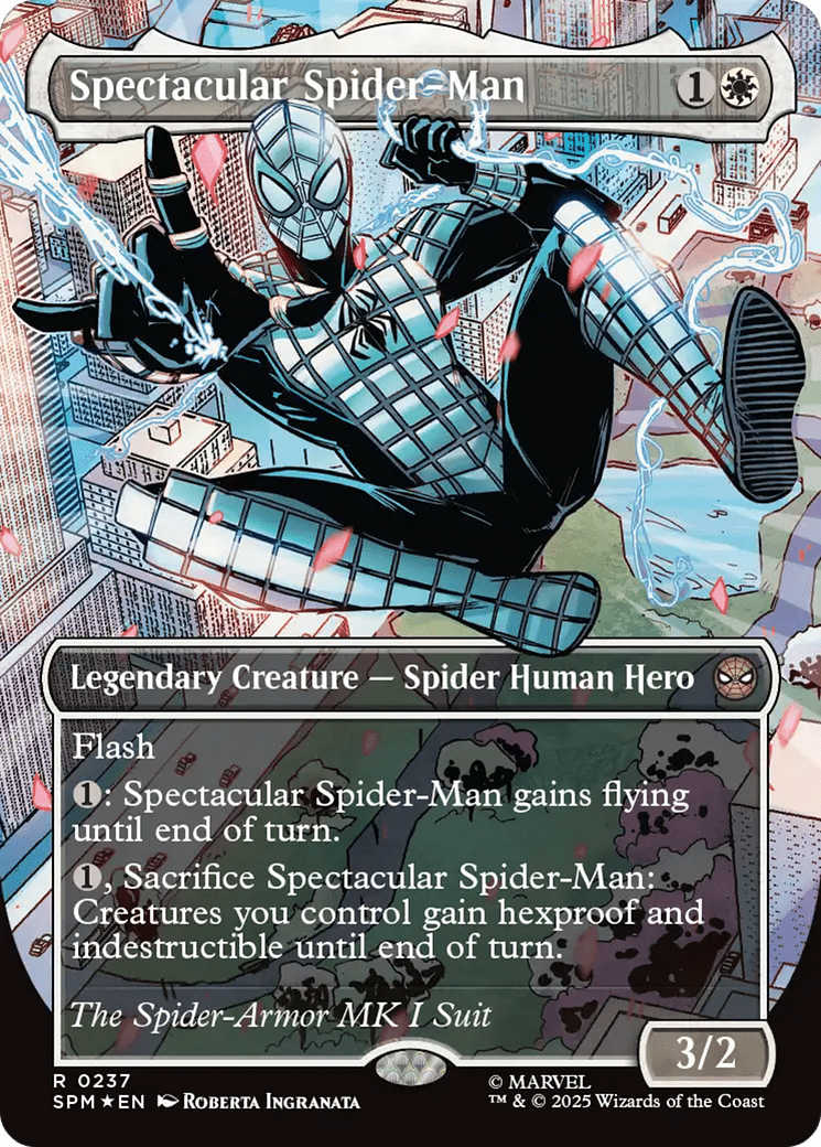Spectacular Spider-Man (0237) (Borderless) (Textured Foil) [Marvel's Spider-Man] MTG Single Magic: The Gathering  | Multizone: Comics And Games