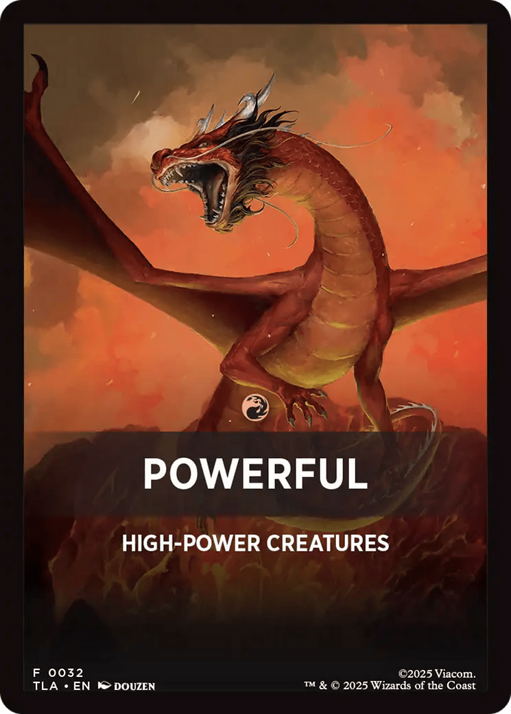 Powerful Theme Card [Avatar: The Last Airbender Tokens] MTG Single Magic: The Gathering  | Multizone: Comics And Games