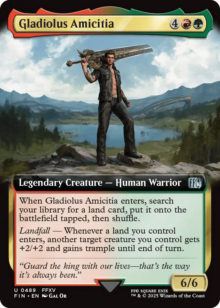 Gladiolus Amicitia (Extended Art) [FINAL FANTASY] MTG Single Magic: The Gathering  | Multizone: Comics And Games