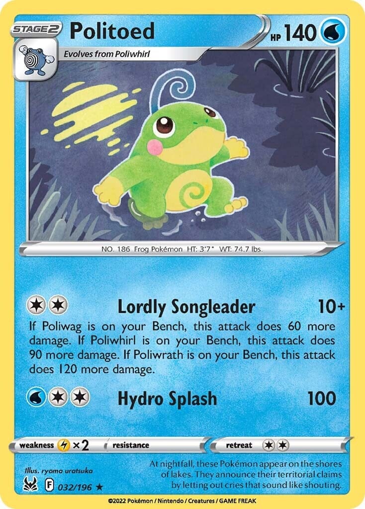 Politoed (032/196) [Sword & Shield: Lost Origin] Pokemon Single Pokémon  | Multizone: Comics And Games