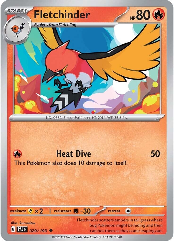 Fletchinder (029/193) [Scarlet & Violet: Paldea Evolved] Pokemon Single Pokémon  | Multizone: Comics And Games