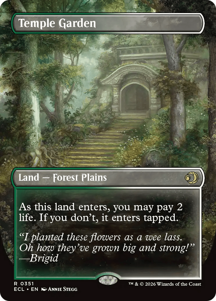 Temple Garden (Borderless) [Lorwyn Eclipsed] MTG Single Magic: The Gathering  | Multizone: Comics And Games