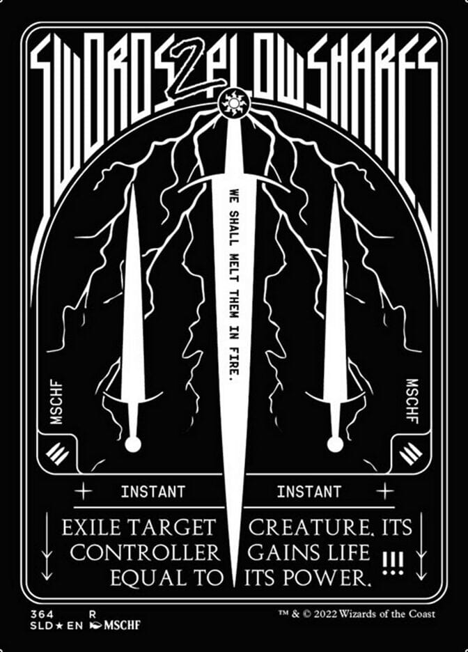 Swords to Plowshares (364) (Foil Etched) [Secret Lair Drop Series] MTG Single Magic: The Gathering  | Multizone: Comics And Games