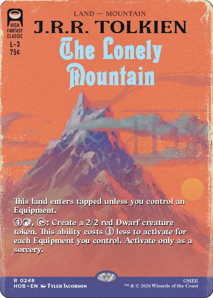 The Lonely Mountain (Borderless) (0248) (Surge Foil) [The Hobbit] MTG Single Magic: The Gathering  | Multizone: Comics And Games