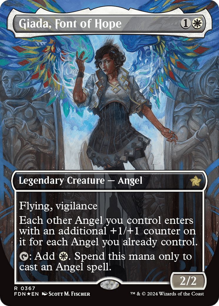 Giada, Font of Hope (Borderless) (Mana Foil) [Foundations] MTG Single Magic: The Gathering  | Multizone: Comics And Games