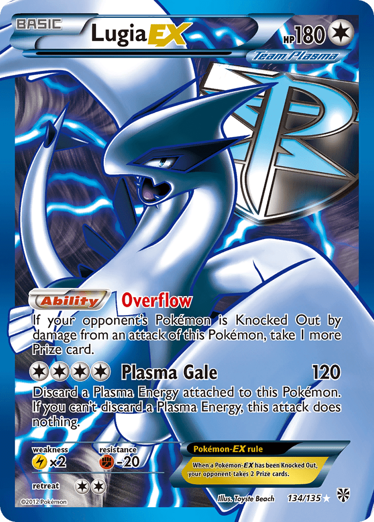 Lugia EX (134/135) [Black & White: Plasma Storm] Pokemon Single Pokémon  | Multizone: Comics And Games