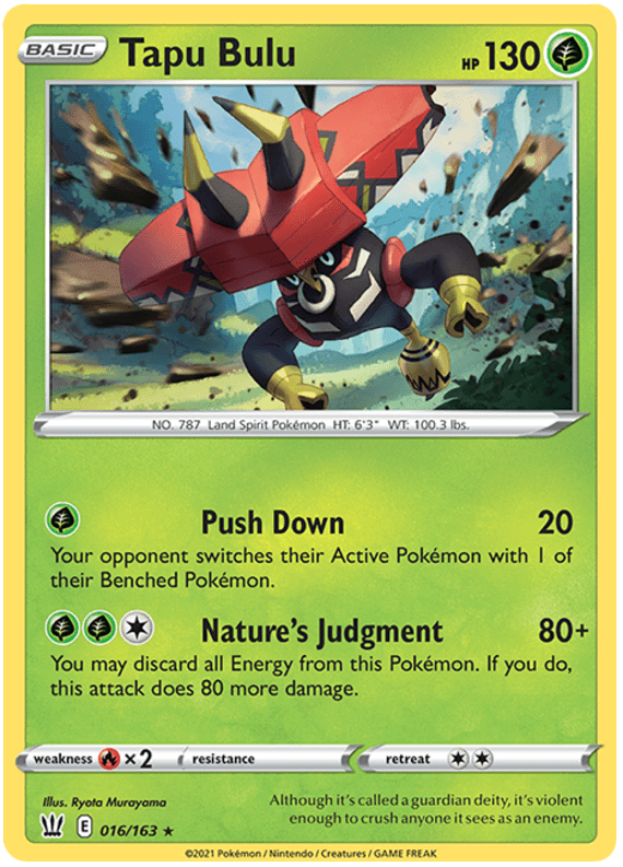 Tapu Bulu (016/163) (Theme Deck Exclusive) [Sword & Shield: Battle Styles] Pokemon Single Pokémon  | Multizone: Comics And Games