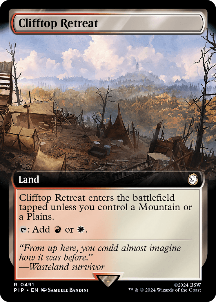 Clifftop Retreat (Extended Art) [Fallout] MTG Single Magic: The Gathering  | Multizone: Comics And Games