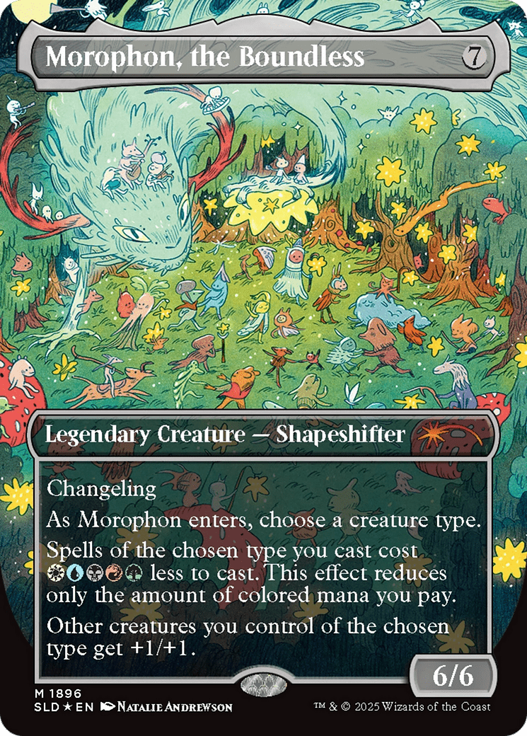 Morophon, the Boundless (Display Commander) - Thick Stock (Double Rainbow Foil) [Secret Lair Drop Series] MTG Single Magic: The Gathering  | Multizone: Comics And Games