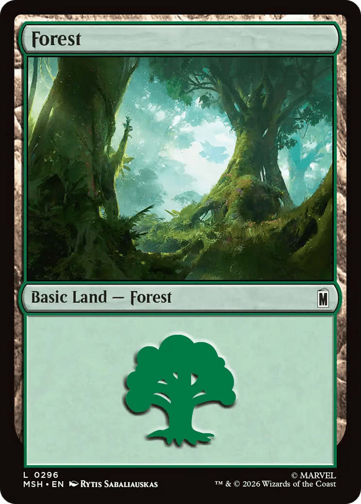 Forest (0296) [Marvel Super Heroes] MTG Single Magic: The Gathering  | Multizone: Comics And Games