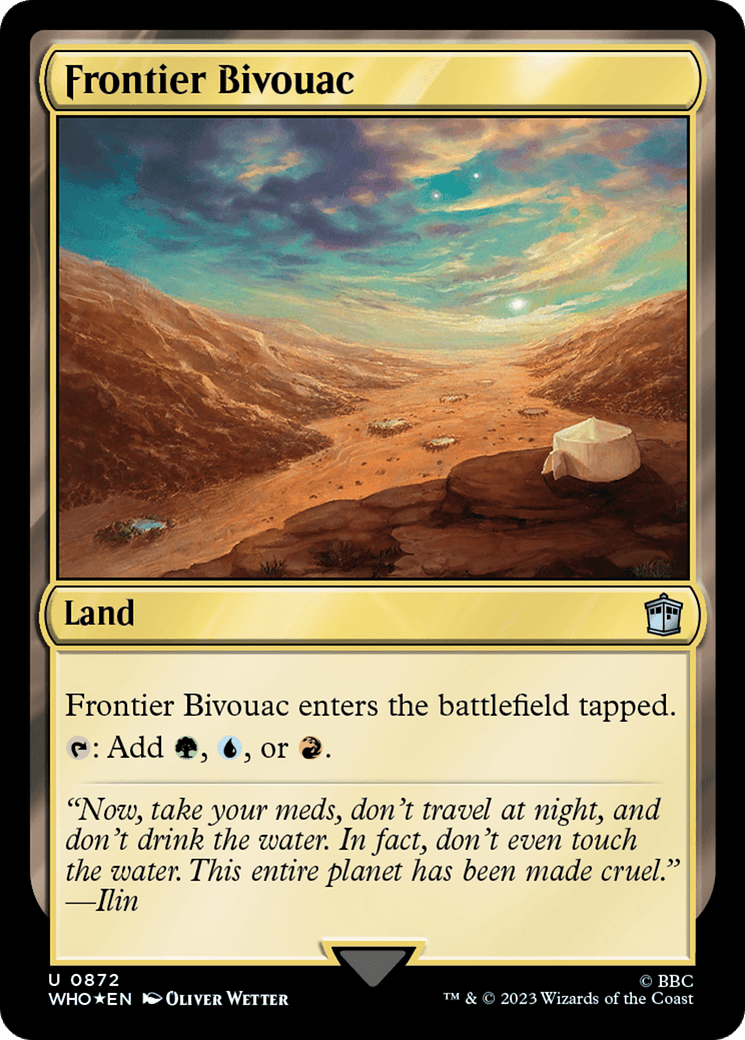 Frontier Bivouac (Surge Foil) [Doctor Who] MTG Single Magic: The Gathering  | Multizone: Comics And Games