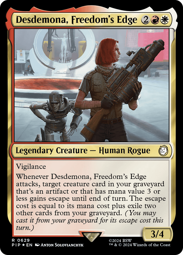 Desdemona, Freedom's Edge (Surge Foil) [Fallout] MTG Single Magic: The Gathering  | Multizone: Comics And Games