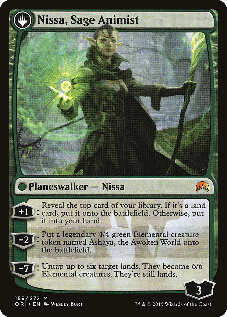Nissa, Vastwood Seer // Nissa, Sage Animist [Secret Lair: From Cute to Brute] MTG Single Magic: The Gathering  | Multizone: Comics And Games