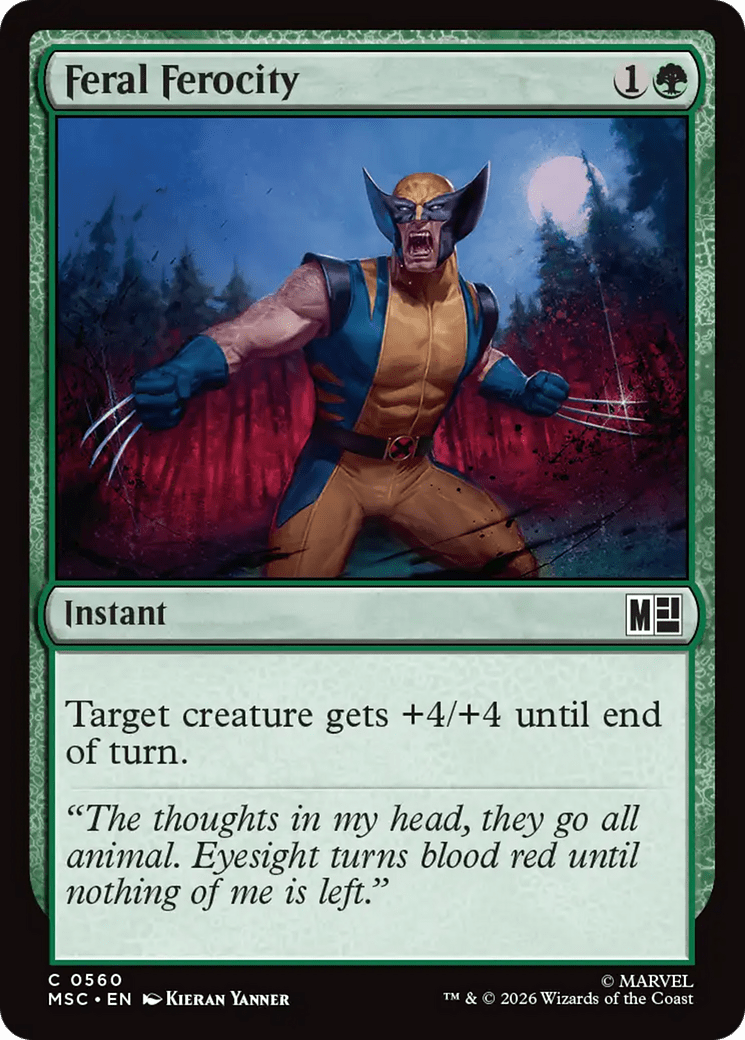 Feral Ferocity [Marvel Super Heroes Commander] MTG Single Magic: The Gathering  | Multizone: Comics And Games