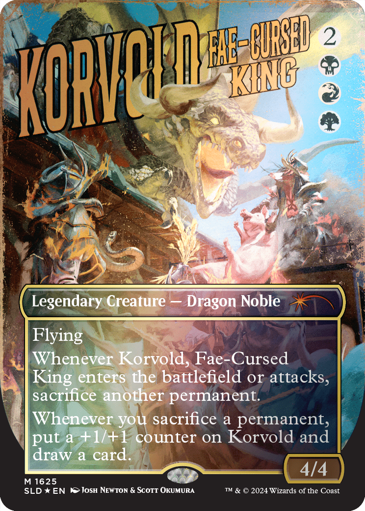 Korvold, Fae-Cursed King (Rainbow Foil) [Secret Lair Drop Series] MTG Single Magic: The Gathering  | Multizone: Comics And Games