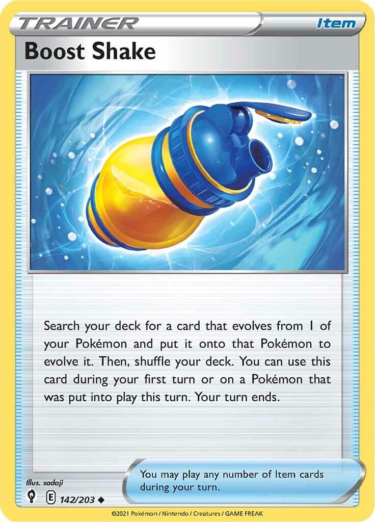 Boost Shake (142/203) [Sword & Shield: Evolving Skies] Pokemon Single Pokémon  | Multizone: Comics And Games