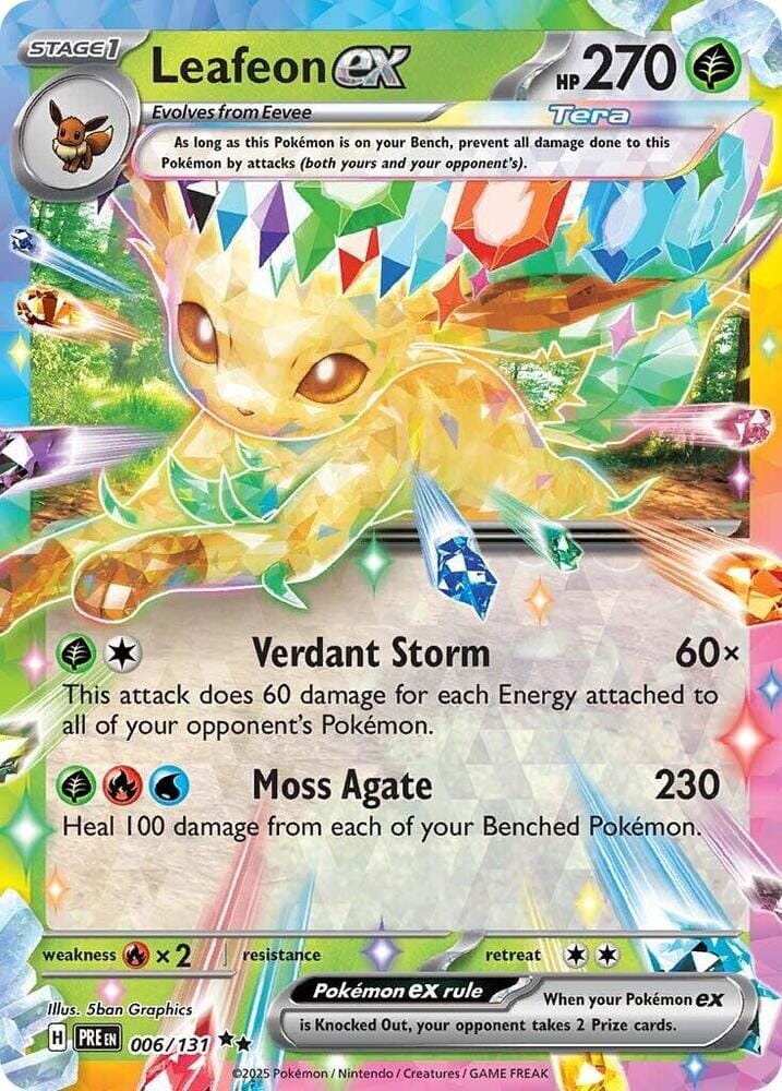 Leafeon ex (006/131) [Scarlet & Violet: Prismatic Evolutions] Pokemon Single Pokémon  | Multizone: Comics And Games