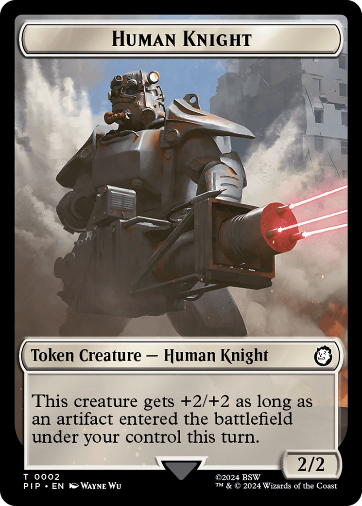 Junk // Human Knight Double-Sided Token [Fallout Tokens] MTG Single Magic: The Gathering  | Multizone: Comics And Games