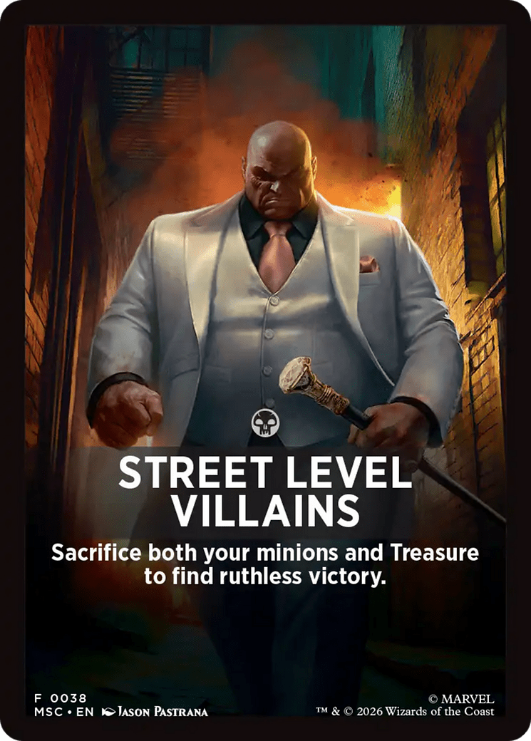 Street Level Villains Theme Card [Marvel Super Heroes Commander] MTG Single Magic: The Gathering  | Multizone: Comics And Games