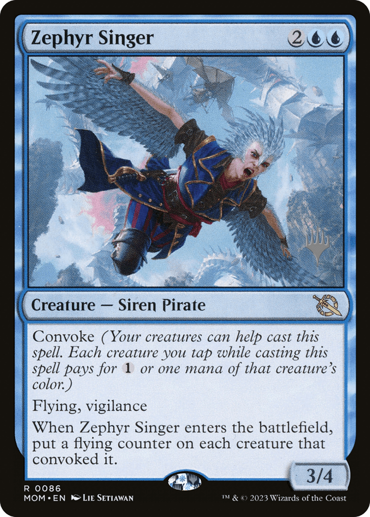 Zephyr Singer (Promo Pack) [March of the Machine Promos] MTG Single Magic: The Gathering  | Multizone: Comics And Games