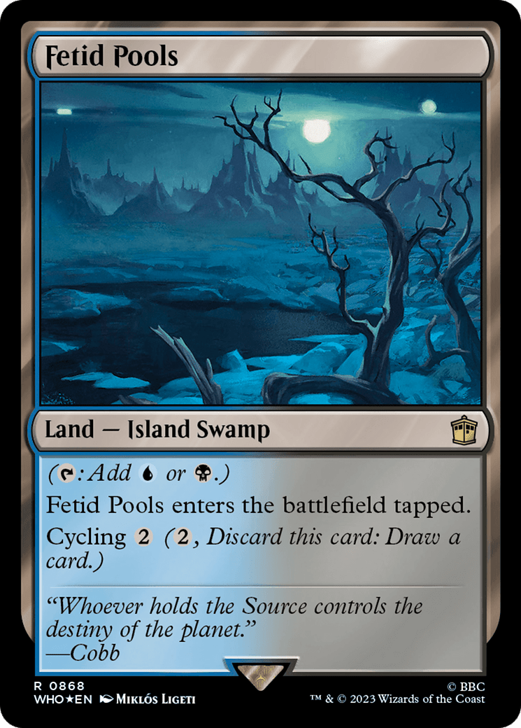 Fetid Pools (Surge Foil) [Doctor Who] MTG Single Magic: The Gathering  | Multizone: Comics And Games