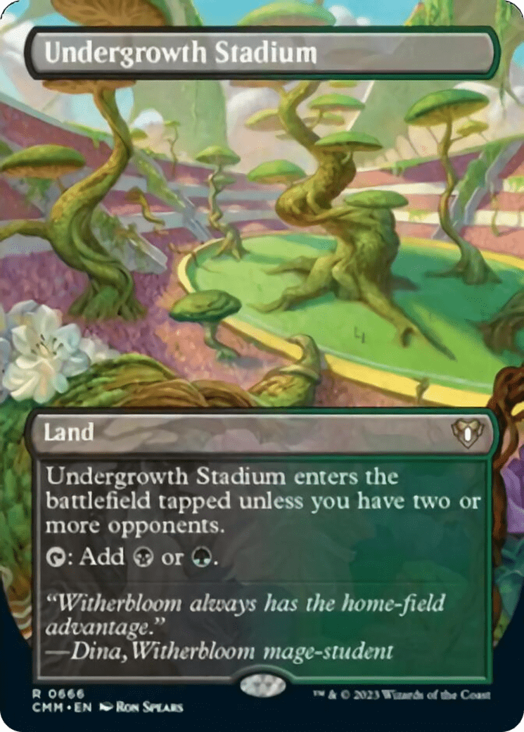 Undergrowth Stadium (Borderless Alternate Art) [Commander Masters] MTG Single Magic: The Gathering  | Multizone: Comics And Games