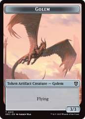 Construct // Golem (0013) Double-Sided Token [Aetherdrift Tokens] MTG Single Magic: The Gathering  | Multizone: Comics And Games