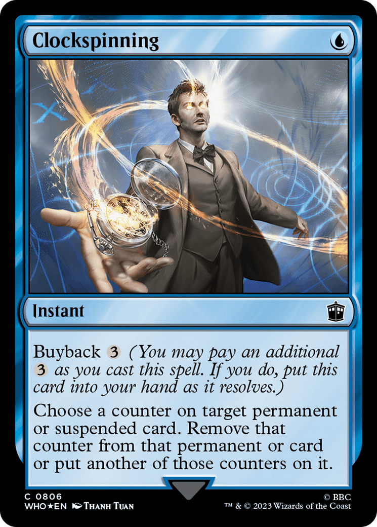 Clockspinning (Surge Foil) [Doctor Who] MTG Single Magic: The Gathering  | Multizone: Comics And Games