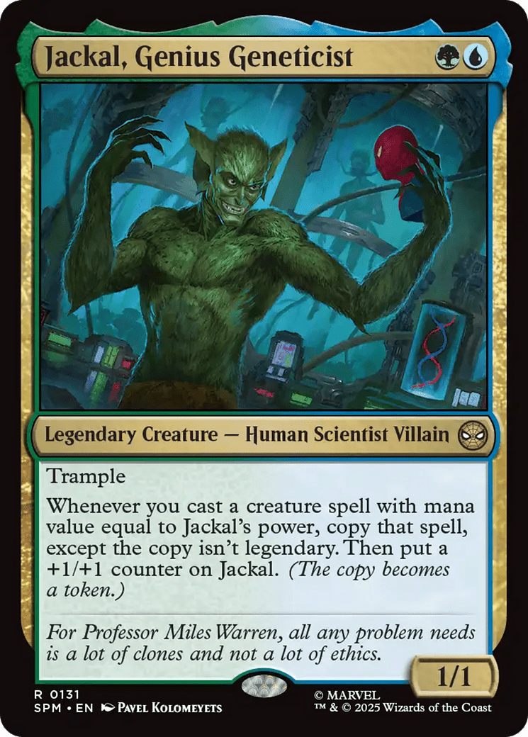 Jackal, Genius Geneticist [Marvel's Spider-Man] MTG Single Magic: The Gathering  | Multizone: Comics And Games