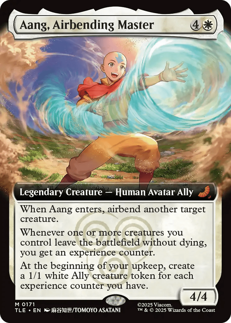 Aang, Airbending Master (Extended Art) [Avatar: The Last Airbender: Eternal-Legal] MTG Single Magic: The Gathering  | Multizone: Comics And Games