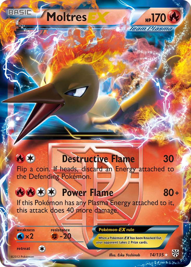 Moltres EX (14/135) [Black & White: Plasma Storm] Pokemon Single Pokémon  | Multizone: Comics And Games