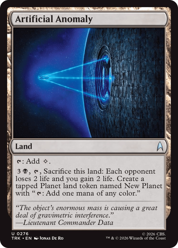 Artificial Anomaly [Star Trek] MTG Single Magic: The Gathering  | Multizone: Comics And Games