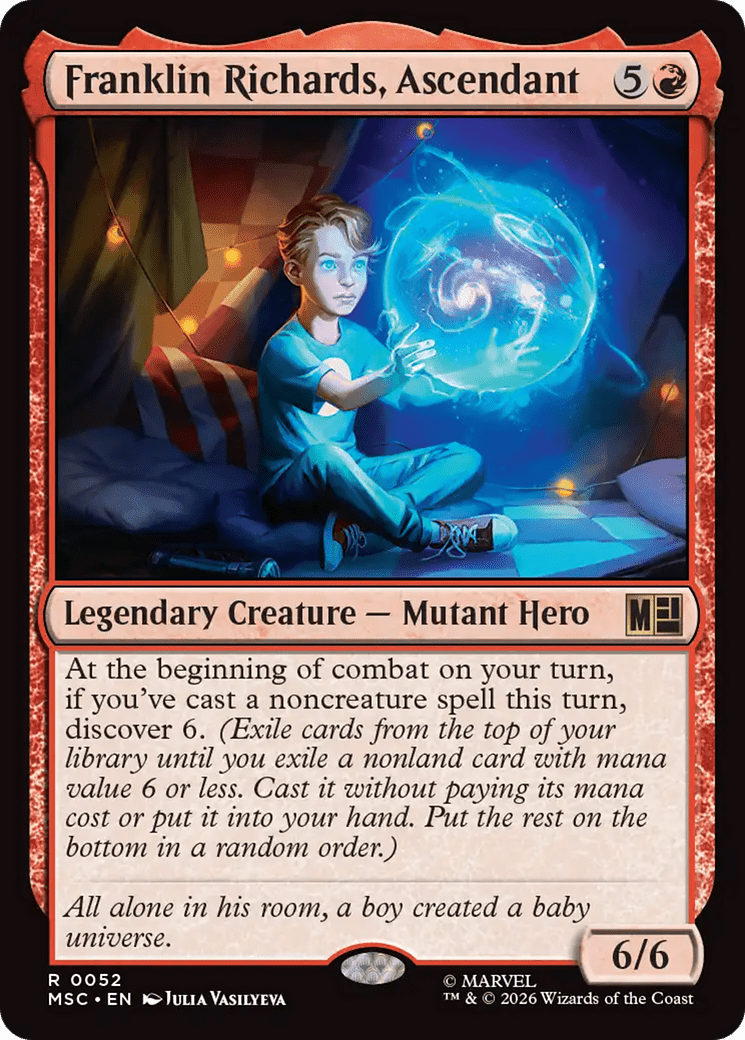 Franklin Richards, Ascendant (Surge Foil) [Marvel Super Heroes Commander] MTG Single Magic: The Gathering  | Multizone: Comics And Games