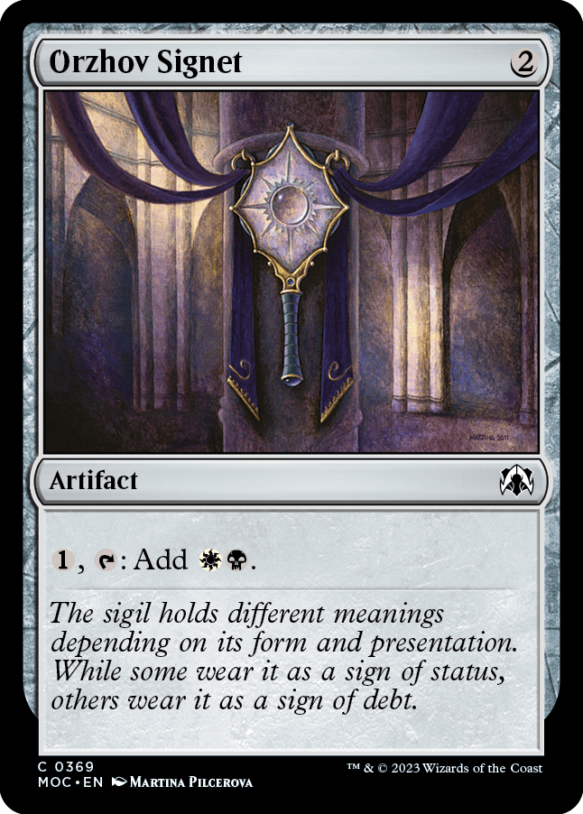 Orzhov Signet [March of the Machine Commander] MTG Single Magic: The Gathering  | Multizone: Comics And Games