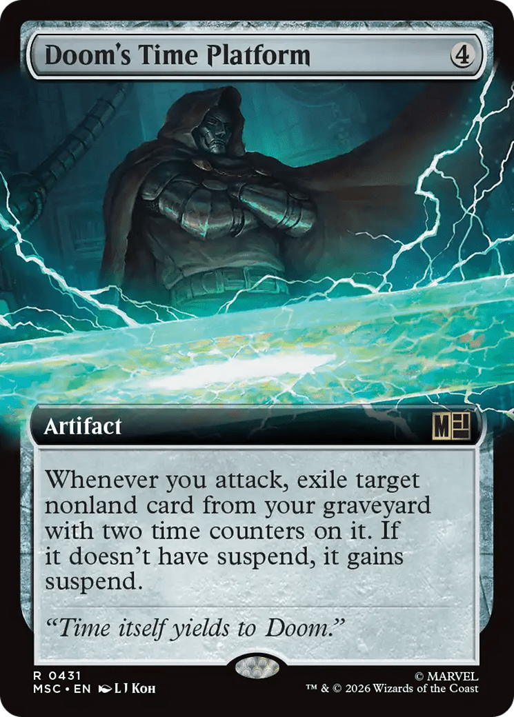 Doom's Time Platform (Extended Art) [Marvel Super Heroes Commander] MTG Single Magic: The Gathering  | Multizone: Comics And Games