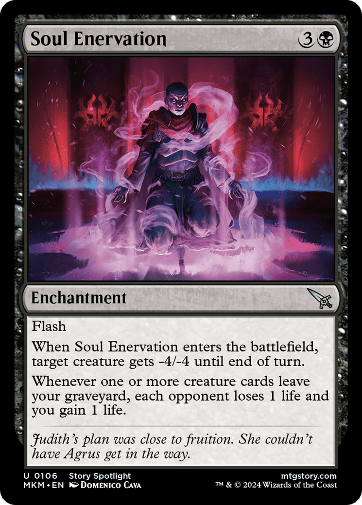 Soul Enervation [Murders at Karlov Manor] MTG Single Magic: The Gathering  | Multizone: Comics And Games