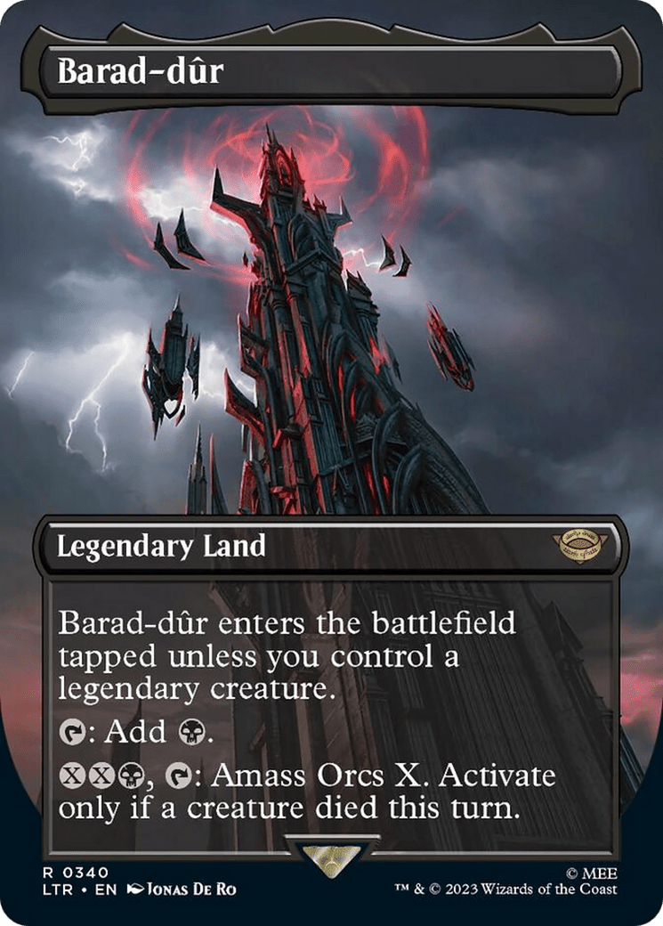 Barad-dur (Borderless Alternate Art) (340) [The Lord of the Rings: Tales of Middle-Earth] MTG Single Magic: The Gathering  | Multizone: Comics And Games