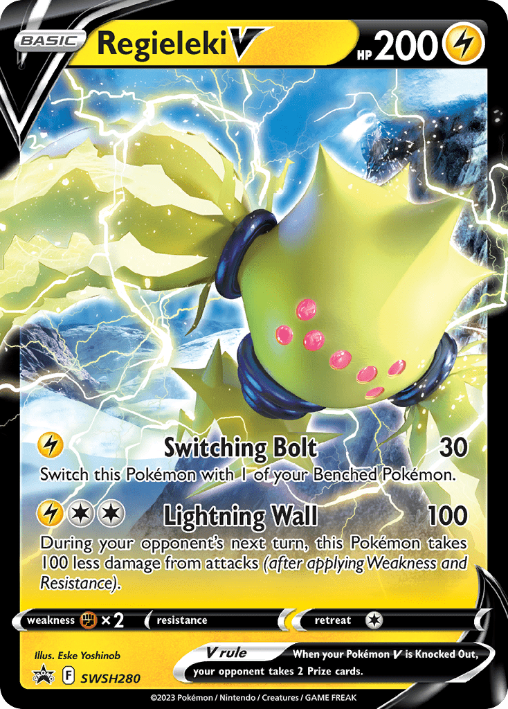 Regieleki V (SWSH280) (Jumbo Card) [Sword & Shield: Black Star Promos] Pokemon Single Pokémon  | Multizone: Comics And Games
