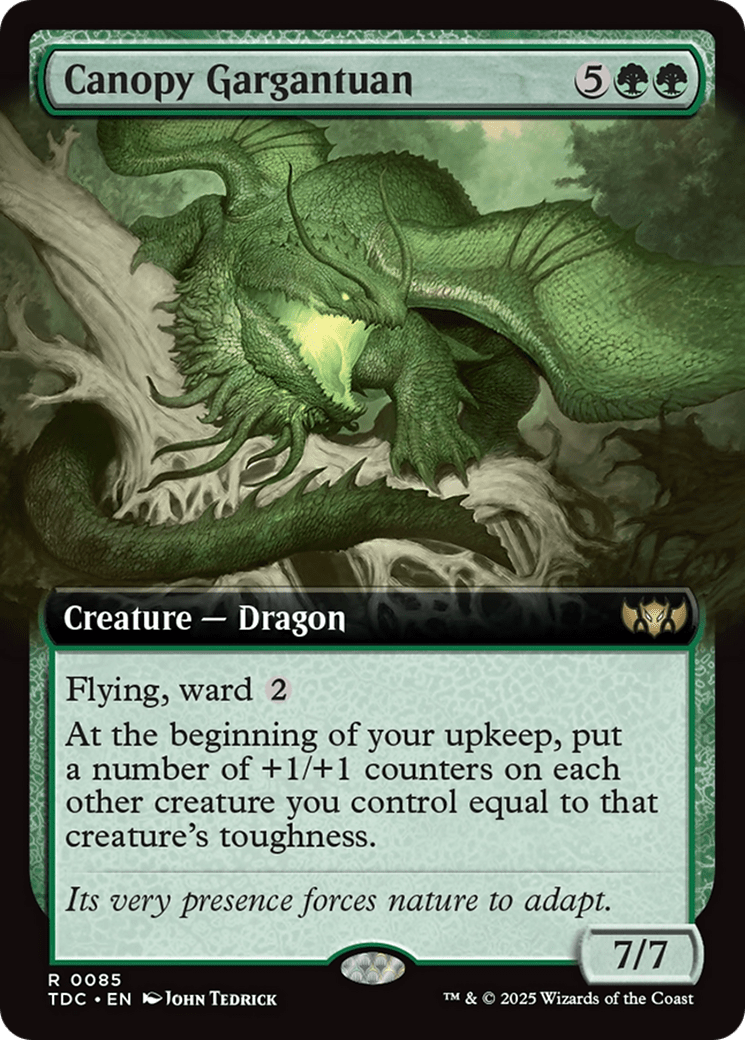 Canopy Gargantuan (Extended Art) [Tarkir: Dragonstorm Commander] MTG Single Magic: The Gathering  | Multizone: Comics And Games