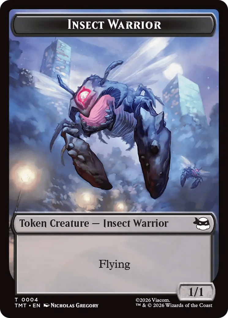 Insect Warrior // Food Double-Sided Token [Teenage Mutant Ninja Turtles Tokens] MTG Single Magic: The Gathering  | Multizone: Comics And Games