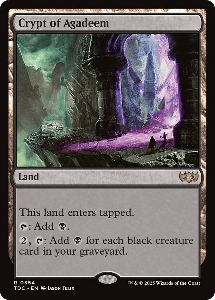 Crypt of Agadeem [Tarkir: Dragonstorm Commander] MTG Single Magic: The Gathering  | Multizone: Comics And Games