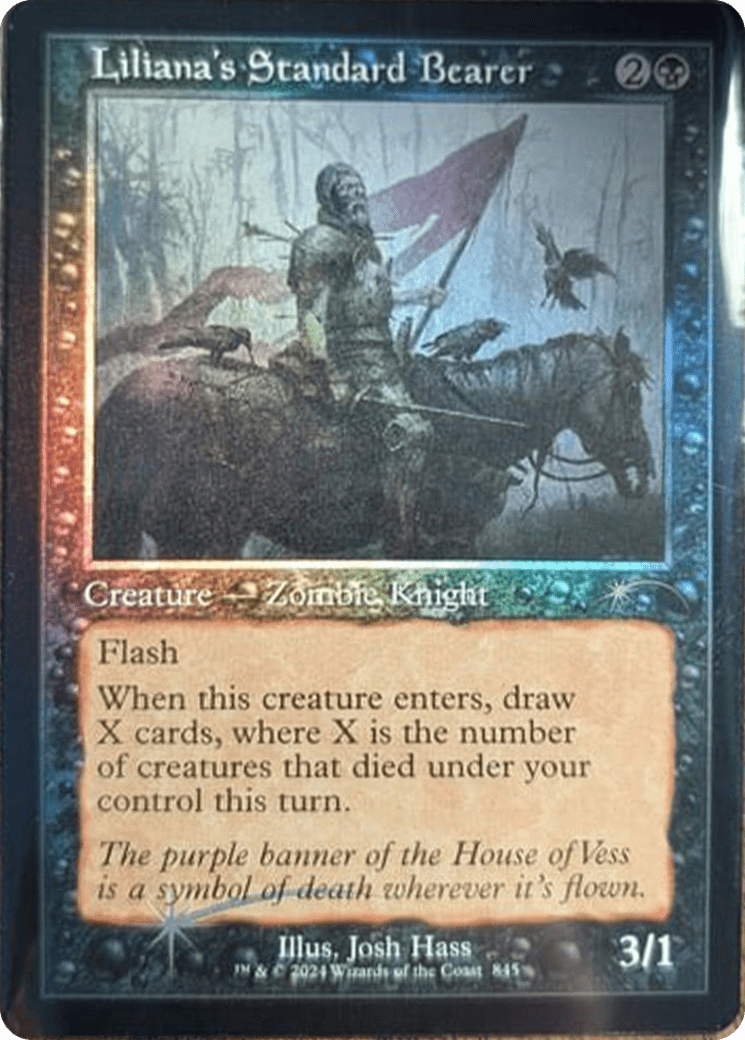 Liliana's Standard Bearer (Retro Frame) [Secret Lair Drop Series] MTG Single Magic: The Gathering  | Multizone: Comics And Games