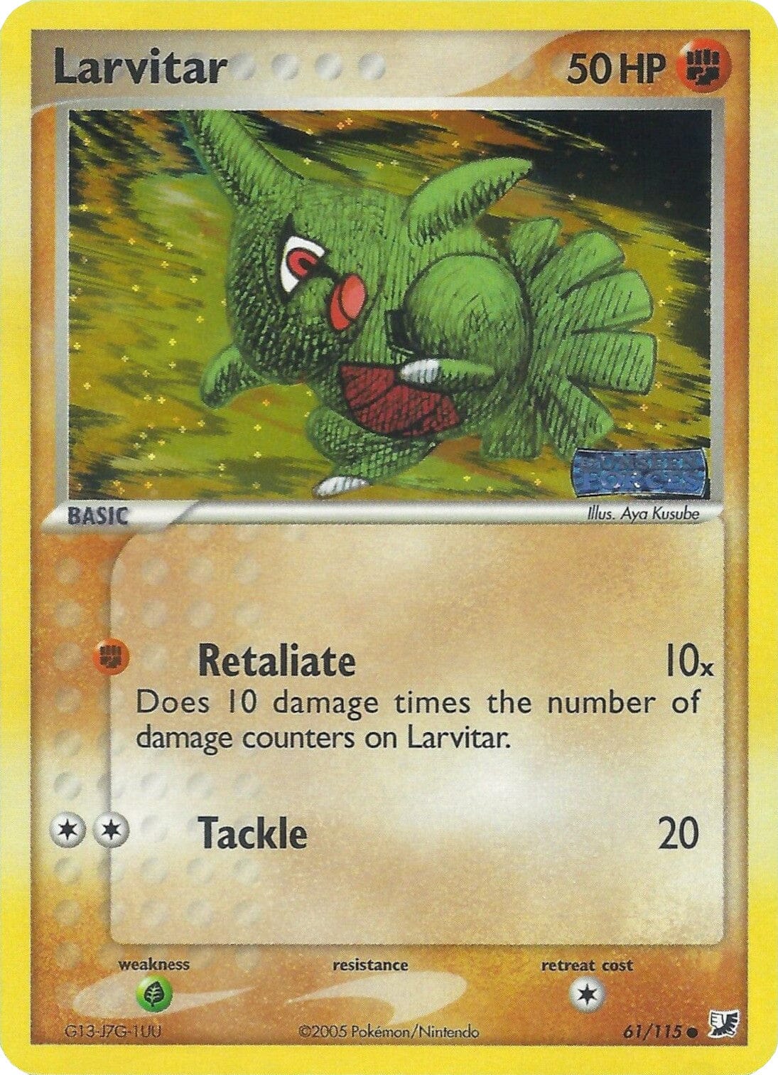 Larvitar (61/115) (Stamped) [EX: Unseen Forces] Pokemon Single Pokémon  | Multizone: Comics And Games
