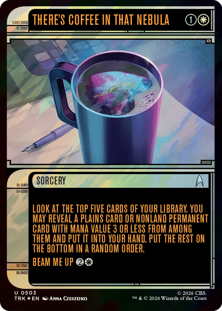 There's Coffee in that Nebula (Showcase) (Surge Foil) [Star Trek] MTG Single Magic: The Gathering  | Multizone: Comics And Games